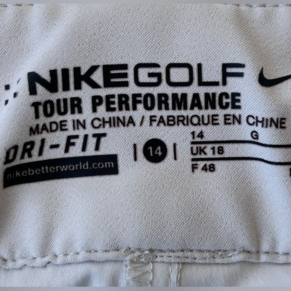 Nike‎ Golf Women’s Tour Performance Capri Pants Tan Size 14 - Picture 7 of 13